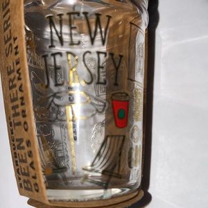 Starbucks New Jersey Glass Ornament. Beautiful Graphics On Ornament